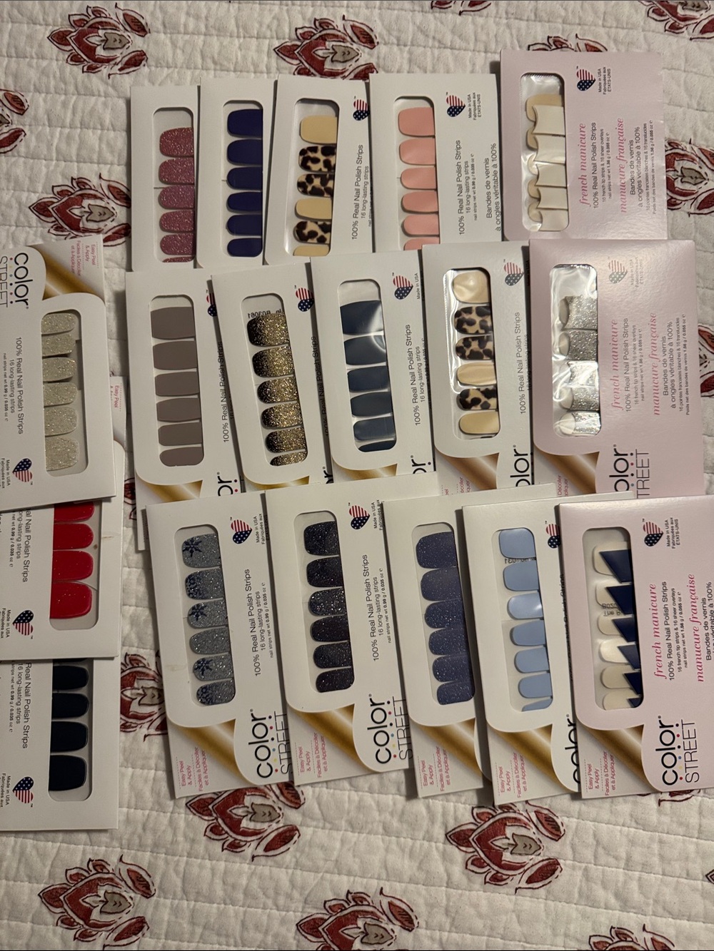15 Color Street Nail Strips unopened + 3 unused open packs